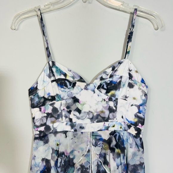 Fame and Partners The Catherine Tiered Floral Bustier Gown Evening Maxi Dress 4 - Picture 8 of 16